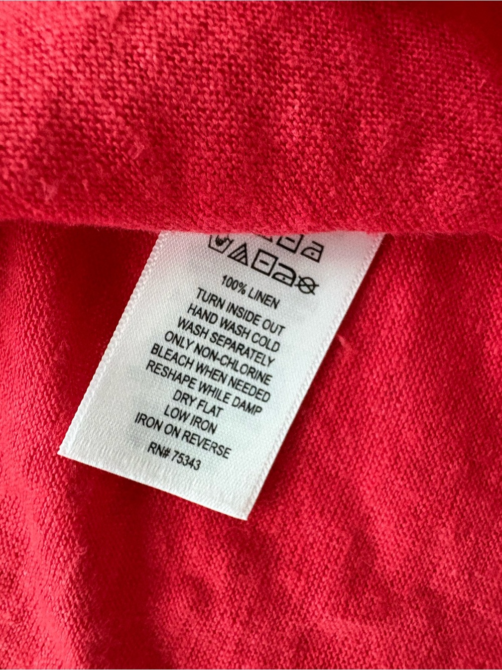Sigrid Olsen Linen 2 Piece Set Tank Top Open Front Cardigan Red NWT Size S - Picture 9 of 12